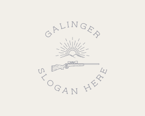 Rifle - Hunting Weapon Gun logo design