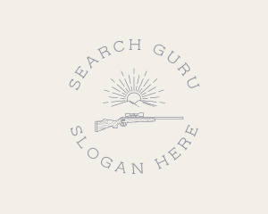 Hunting Weapon Gun logo design