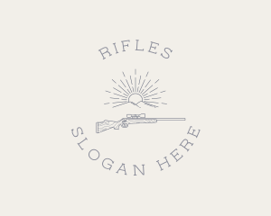 Hunting Weapon Gun logo design