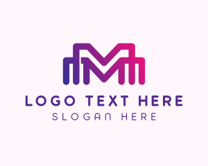 Venture - Generic Multimedia Letter M logo design