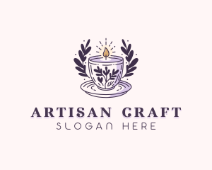 Artisanal Leaf Candlelight logo design