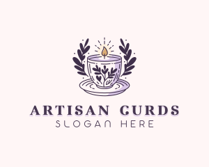 Artisanal Leaf Candlelight logo design