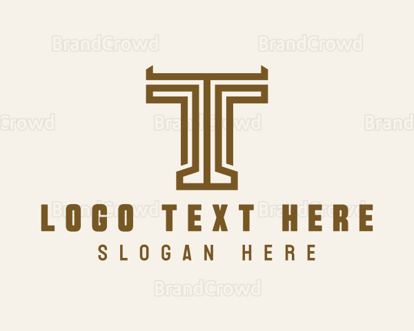 Startup Banking Letter T Agency Logo