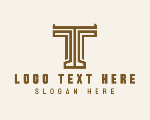 Building - Startup Banking Letter T Agency logo design