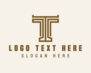 Startup Banking Letter T Agency Logo