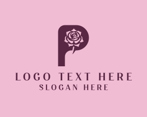 Wedding - Floral Wedding Letter P logo design