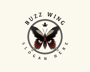 Beauty Butterfly Wings logo design