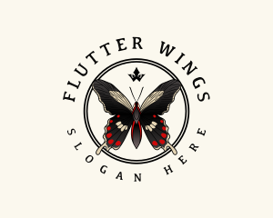 Beauty Butterfly Wings logo design