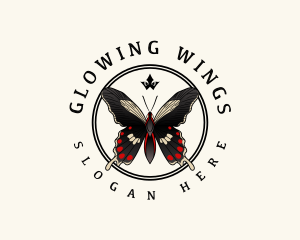 Beauty Butterfly Wings logo design