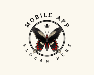 Skin Care - Beauty Butterfly Wings logo design