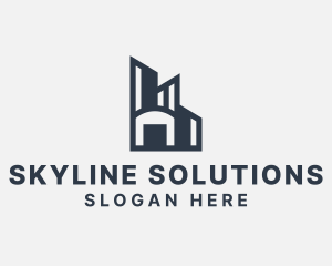 Modern Real Estate Building logo design