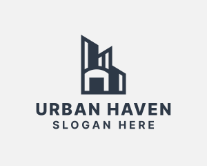 Modern Real Estate Building logo design