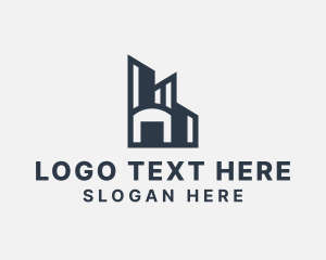 Housing - Modern Real Estate Building logo design