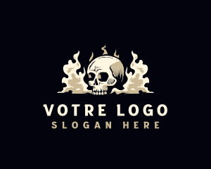 Skull Vape Smoke Logo