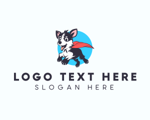 Cape Superhero Dog logo design