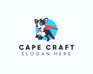 Cape Superhero Dog logo design