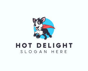 Cape Superhero Dog logo design