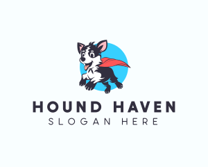 Cape Superhero Dog logo design