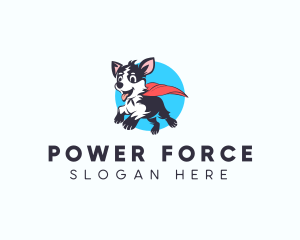 Superhero - Cape Superhero Dog logo design