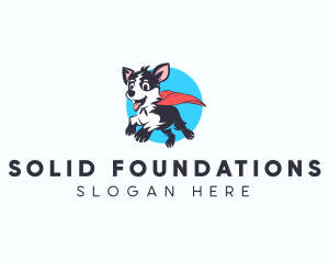 Hound - Cape Superhero Dog logo design
