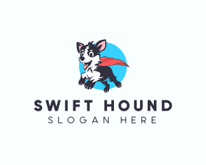 Cape Superhero Dog logo design