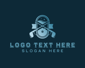 Clean - Pressure Washer Cleaning logo design