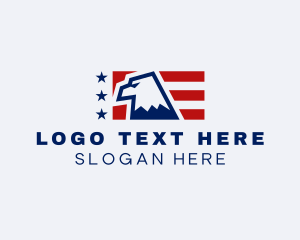 State - United States Eagle Flag logo design