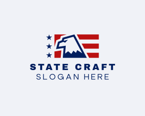 State - United States Eagle Flag logo design