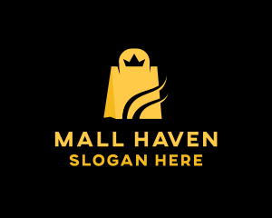 Shopping Mall - Luxury Crown Shopping Bag logo design