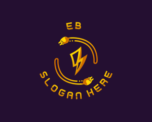 Plug Lightning Electricity Logo
