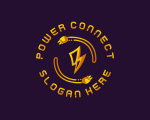 Plug - Plug Lightning Electricity logo design