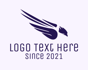Falcon - Violet Flying Eagle logo design