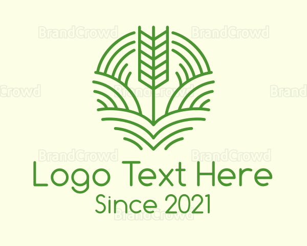 Line Art Wheat Valley Logo