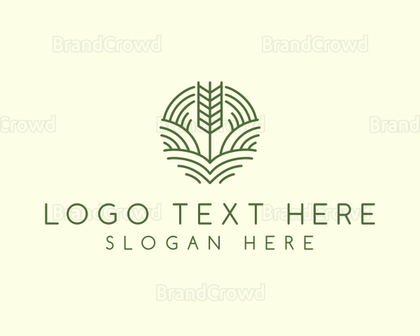 Agricultural Wheat Farm Logo