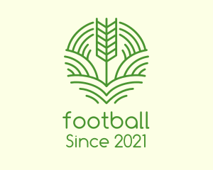 Farmer - Line Art Wheat Valley logo design