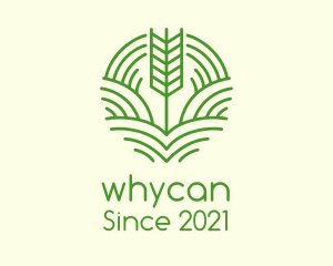 Ecologicial - Line Art Wheat Valley logo design