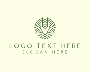 Agricultural Wheat Farm logo design