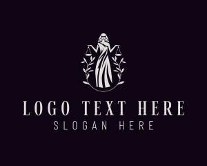 Notary - Paralegal Woman Scale logo design