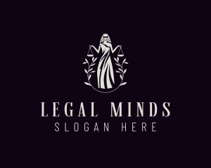 Jurist - Paralegal Woman Scale logo design