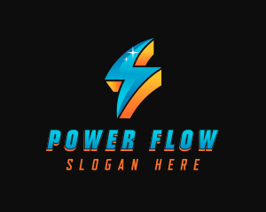 Power Electrical Bolt logo design