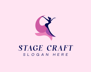 Dancing Woman Gown logo design