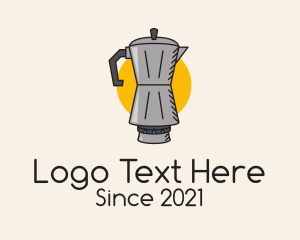Caffeine - Coffee Carafe Percolator logo design
