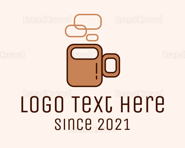 Brown Coffee Mug Logo