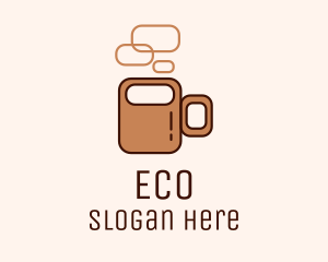 Brown Coffee Mug  Logo