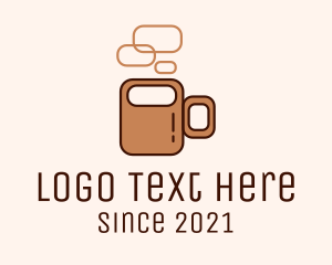 Caffeine - Brown Coffee Mug logo design