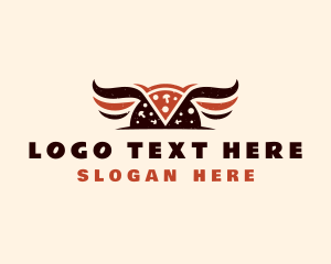 Food - Hipster Pizza Wings logo design