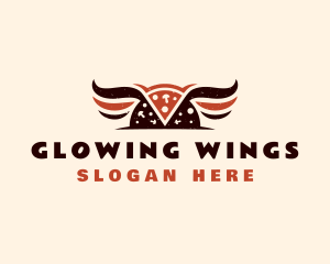 Hipster Pizza Wings logo design