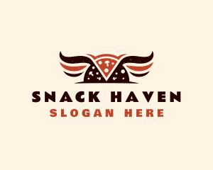 Hipster Pizza Wings logo design