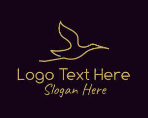 Luxe - Minimalist Flying Stork logo design