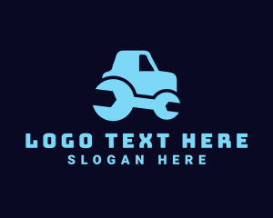 Transportation - Wrench Truck Repair logo design